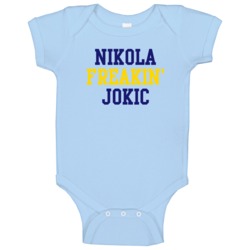 Nikola Jokic Freakin Favorite Denver Basketball Player Fan Baby One Pi Nikola Jokic Freakin Favorite Denver Basketball Player Fan Baby One Pi