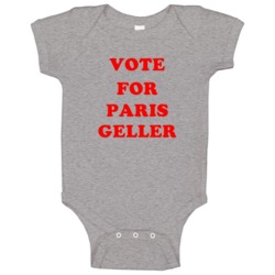 Vote For Paris Geller Tv Show Gilmore Girls Baby One Piece Vote For Paris Geller Tv Show Gilmore Girls Baby One Piece
