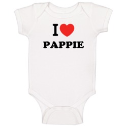 Pappie I Heart Parody Father's Day Gift Baby One Piece Pappie I Heart Parody Father's Day Gift Baby One Piece