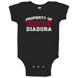 Property Of Diadora Popular Video Game Character Baby One Piece Property Of Diadora Popular Video Game Character Baby One Piece