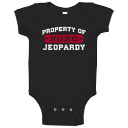 Property Of Jeopardy Popular Video Game Baby One Piece Property Of Jeopardy Popular Video Game Baby One Piece