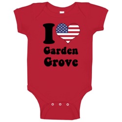 Garden Grove Orange California Usa I Love Heart Baby One Piece Garden Grove Orange California Usa I Love Heart Baby One Piece