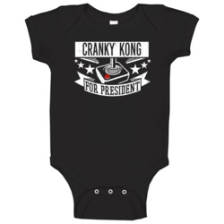 Cranky Kong For President Video Game Character Funny Baby One Piece Cranky Kong For President Video Game Character Funny Baby One Piece