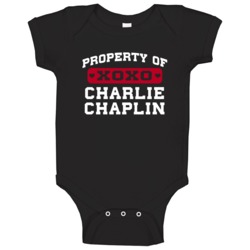 Property Of Charlie Chaplin Popular Video Game Baby One Piece Property Of Charlie Chaplin Popular Video Game Baby One Piece