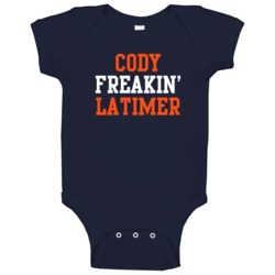 Cody Freakin' Latimer Denver Football Player Cool Fan Baby One Piece Cody Freakin' Latimer Denver Football Player Cool Fan Baby One Piece