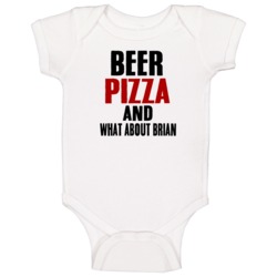 Beer Pizza And What About Brian Tv Show Baby One Piece Beer Pizza And What About Brian Tv Show Baby One Piece