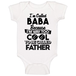 Called Baba Too Cool Dad Father Father's Day Gift Baby One Piece Called Baba Too Cool Dad Father Father's Day Gift Baby One Piece