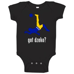 Edin Dzeko Bosnia Fw Got Kick Football Soccer World Cup Baby One Piece Edin Dzeko Bosnia Fw Got Kick Football Soccer World Cup Baby One Piece
