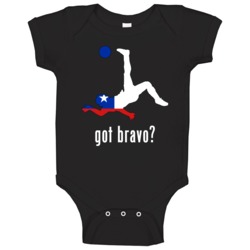 Claudio Bravo Chili Gk Kick Football Soccer World Cup Baby One Piece Claudio Bravo Chili Gk Kick Football Soccer World Cup Baby One Piece