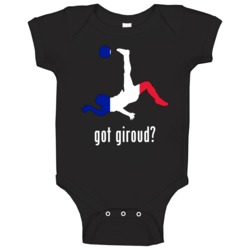 Olivier Giroud France Fw Kick Football Soccer World Cup Baby One Piece Olivier Giroud France Fw Kick Football Soccer World Cup Baby One Piece