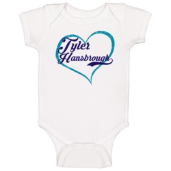 Tyler Hansbrough Love Heart Fan Charlotte Basketball Baby One Piece Tyler Hansbrough Love Heart Fan Charlotte Basketball Baby One Piece