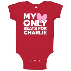 My Heart Only Beats For Charlie Love First Name Valentines Gift Baby O My Heart Only Beats For Charlie Love First Name Valentines Gift Baby O