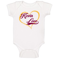 Kevin Love Love Heart Fan Cleveland Basketball Baby One Piece Kevin Love Love Heart Fan Cleveland Basketball Baby One Piece