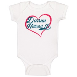 Darrun Hilliard Ii Love Heart Fan Detroit Basketball Baby One Piece Darrun Hilliard Ii Love Heart Fan Detroit Basketball Baby One Piece