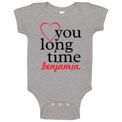 Benjamin Love You Long Time Funny Custom Name Valentines Gift Baby One Benjamin Love You Long Time Funny Custom Name Valentines Gift Baby One