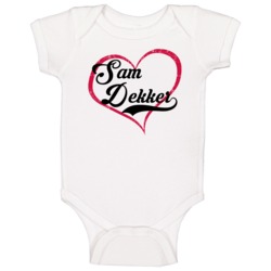 Sam Dekker Love Heart Fan Houston Basketball Baby One Piece Sam Dekker Love Heart Fan Houston Basketball Baby One Piece