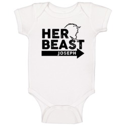 Joseph Her Beast Cool Valentines Day Beauty Couples Love Baby One Piec Joseph Her Beast Cool Valentines Day Beauty Couples Love Baby One Piec