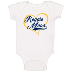 Reggie Miller Love Heart Fan Indiana Basketball Baby One Piece Reggie Miller Love Heart Fan Indiana Basketball Baby One Piece