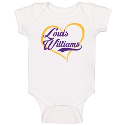 Louis Williams Love Heart Fan Los Angeles Basketball Baby One Piece Louis Williams Love Heart Fan Los Angeles Basketball Baby One Piece