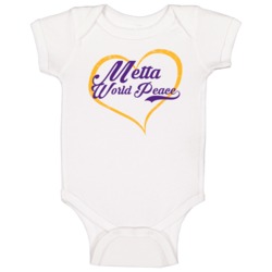 Metta World Peace Love Heart Fan Los Angeles Basketball Baby One Piece Metta World Peace Love Heart Fan Los Angeles Basketball Baby One Piece
