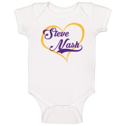 Steve Nash Love Heart Fan Los Angeles Basketball Baby One Piece Steve Nash Love Heart Fan Los Angeles Basketball Baby One Piece
