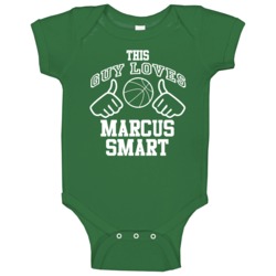 Marcus Smart This Guy Loves Heart Boston Basketball Baby One Piece Marcus Smart This Guy Loves Heart Boston Basketball Baby One Piece