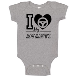 I Drive My Avanti Heart Car Lover Baby One Piece I Drive My Avanti Heart Car Lover Baby One Piece