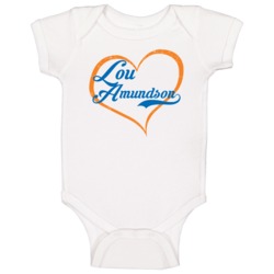 Lou Amundson Love Heart Fan New York Basketball Baby One Piece Lou Amundson Love Heart Fan New York Basketball Baby One Piece