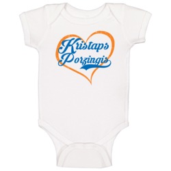 Kristaps Porzingis Love Heart Fan New York Basketball Baby One Piece Kristaps Porzingis Love Heart Fan New York Basketball Baby One Piece