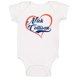 Nick Collison Love Heart Fan Oklahoma City Basketball Baby One Piece Nick Collison Love Heart Fan Oklahoma City Basketball Baby One Piece
