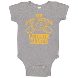 Lebron James This Guy Loves Heart Cleveland Basketball Baby One Piece Lebron James This Guy Loves Heart Cleveland Basketball Baby One Piece