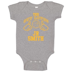 Jr Smith This Guy Loves Heart Cleveland Basketball Baby One Piece Jr Smith This Guy Loves Heart Cleveland Basketball Baby One Piece