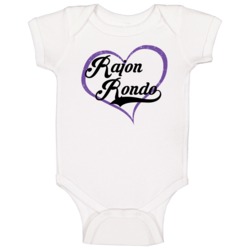 Rajon Rondo Love Heart Fan Sacramento Basketball Baby One Piece Rajon Rondo Love Heart Fan Sacramento Basketball Baby One Piece