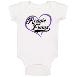 Reggie Evans Love Heart Fan Sacramento Basketball Baby One Piece Reggie Evans Love Heart Fan Sacramento Basketball Baby One Piece
