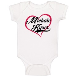 Michale Kyser Love Heart Fan Toronto Basketball Baby One Piece Michale Kyser Love Heart Fan Toronto Basketball Baby One Piece