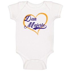 Dan Majerle Love Heart Fan Phoenix Basketball Baby One Piece Dan Majerle Love Heart Fan Phoenix Basketball Baby One Piece
