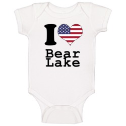 Bear Lake Michigan I Love Heart Usa Baby One Piece Bear Lake Michigan I Love Heart Usa Baby One Piece