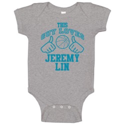 Jeremy Lin This Guy Loves Heart Charlotte Basketball Baby One Piece Jeremy Lin This Guy Loves Heart Charlotte Basketball Baby One Piece