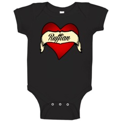 Ruffian Heart Tattoo Popular Video Game Fan Baby One Piece Ruffian Heart Tattoo Popular Video Game Fan Baby One Piece