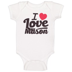 Mason I Love Boyfriend Girlfriend First Name Cool Valentines Baby One Mason I Love Boyfriend Girlfriend First Name Cool Valentines Baby One