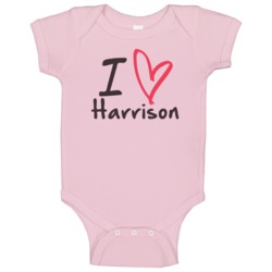 Harrison Love Heart Valentines Day Cute Custom Name Trending Baby One Harrison Love Heart Valentines Day Cute Custom Name Trending Baby One