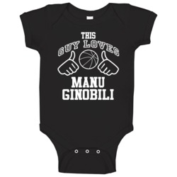 Manu Ginobili This Guy Loves Heart San Antonio Basketball Baby One Pie Manu Ginobili This Guy Loves Heart San Antonio Basketball Baby One Pie