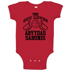 Arvydas Sabonis This Guy Loves Heart Portland Basketball Baby One Piec Arvydas Sabonis This Guy Loves Heart Portland Basketball Baby One Piec