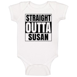 Straight Outta Susan Nouns Words Compton Parody Baby One Piece Straight Outta Susan Nouns Words Compton Parody Baby One Piece