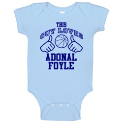 Adonal Foyle This Guy Loves Heart Memphis Basketball Baby One Piece Adonal Foyle This Guy Loves Heart Memphis Basketball Baby One Piece