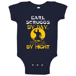 Earl Scruggs By Day Bluegrass Hall Of Fame Baby One Piece Earl Scruggs By Day Bluegrass Hall Of Fame Baby One Piece