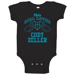 Cody Zeller This Girl Loves Heart Charlotte Basketball Baby One Piece Cody Zeller This Girl Loves Heart Charlotte Basketball Baby One Piece