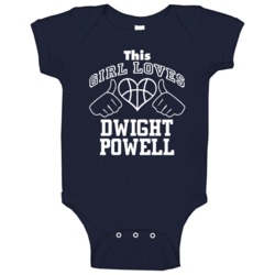 Dwight Powell This Girl Loves Heart Dallas Basketball Baby One Piece Dwight Powell This Girl Loves Heart Dallas Basketball Baby One Piece
