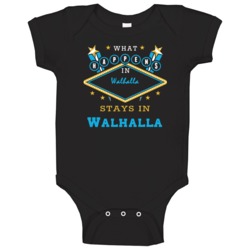 Walhalla Michigan What Happens In Stays In Baby One Piece Walhalla Michigan What Happens In Stays In Baby One Piece