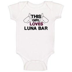 This Girl Loves Luna Bar Foodie Favorite Food Baby One Piece This Girl Loves Luna Bar Foodie Favorite Food Baby One Piece